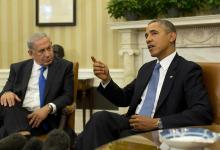 U.S. President Barack Obama speaks alongside Israeli Prime Minister Benjamin Netanyahu in the Oval Office