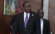 Kenya's President Uhuru Kenyatta arrives for the 26th Ordinary Session of the Assembly of the African Union (AU) at the AU headquarters in Ethiopia's capital Addis Ababa, January 31, 2016. PHOTO BY REUTERS/Tiksa Negeri