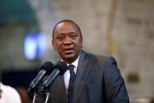 Kenya's President Uhuru Kenyatta delivers a speech during a ceremony at the All Saints Anglican Church in Nairobi, Kenya, October 5, 2017. PHOTO BY REUTERS/Baz Ratner