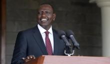 Kenya's Deputy President William Ruto addresses a news conference on the ruling by the International Criminal Court (ICC) on the case against him and broadcaster Joshua Sang in Kenya's capital Nairobi, April 8, 2016. PHOTO BY REUTERS/Thomas Mukoya