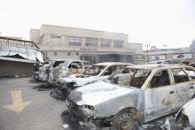 Wreckages of vehicles are seen within the destruction at the Westgate Shopping Centre in Nairobi