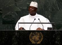 Al Hadji Yahya Jammeh, President of the Republic of the Gambia, addresses the 69th United Nations General Assembly at the U.N. headquarters in New York