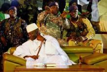 Gambia's President Yahya Jammeh, who is also a presidential candidate for the Alliance for Patriotic Re-orientation and Construction (APRC) attends a rally in Banjul, Gambia, November 29, 2016. PHOTO BY REUTERS/Thierry Gouegnon