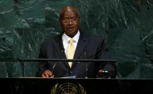 Ugandan President Yoweri Kaguta Museveni addresses the 72nd United Nations General Assembly at U.N. Headquarters in New York, U.S., September 19, 2017. PHOTO BY REUTERS/Eduardo Munoz