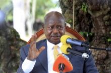 Uganda incumbent and President elect Yoweri Museveni addresses the nation at his country home in Rwakitura, Kirihura district in western Uganda, February 21, 2016. PHOTO BY REUTERS/James Akena