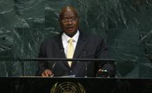 Ugandan President Yoweri Kaguta Museveni addresses the 72nd United Nations General Assembly at U.N. Headquarters in New York, U.S., September 19, 2017. PHOTO BY REUTERS/Eduardo Munoz