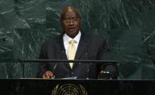 Ugandan President Yoweri Kaguta Museveni addresses the 72nd United Nations General Assembly at U.N. Headquarters in New York, U.S., September 19, 2017. PHOTO BY REUTERS/Eduardo Munoz