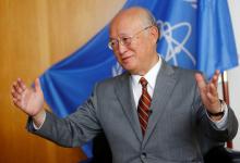 International Atomic Energy Agency (IAEA) Director General Yukiya Amano gestures during an interview with Reuters at the IAEA headquarters in Vienna, Austria, September 26, 2017. REUTERS/Leonhard Foeger