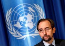 United Nations High Commissioner for Human Rights Zeid Ra'ad Al Hussein attends a media briefing at the U.N. European headquarters in Geneva, Switzerland, October 12, 2016. PHOTO BY REUTERS/Denis Balibouse