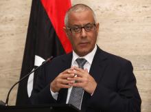 Libya's Prime Minister Ali Zeidan speaks during a news conference in Tripoli