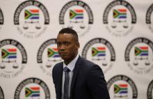 Duduzane Zuma, the son of former South African President Jacob Zuma, looks on before the start of the commission of inquiry probing state capture in Johannesburg, South Africa, October 7, 2019. PHOTO BY REUTERS/Siphiwe Sibeko