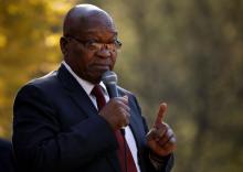 Former South African President Jacob Zuma addresses supporters in Johannesburg, South Africa, July 19, 2019. PHOTO BY REUTERS/Mike Hutchings