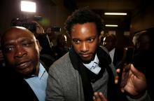 Duduzane Zuma, the son of scandal-plagued former South African president Jacob Zuma, arrives at the Johannesburg's Specialised Commercial Crime court on charges of corruption, in Johannesburg, South Africa, July 9,2018. PHOTO BY REUTERS/Siphiwe Sibeko