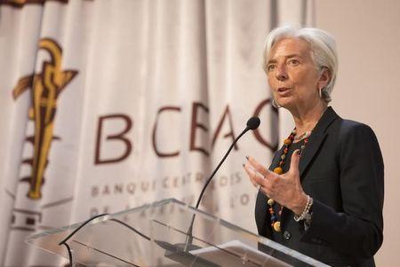 International Monetary Fund Managing Director Christine Lagarde speaks at the Banque Centrale des Etats de Afrique in Dakar, January 30, 2015. PHOTO BY REUTERS/Stephen Jaffe