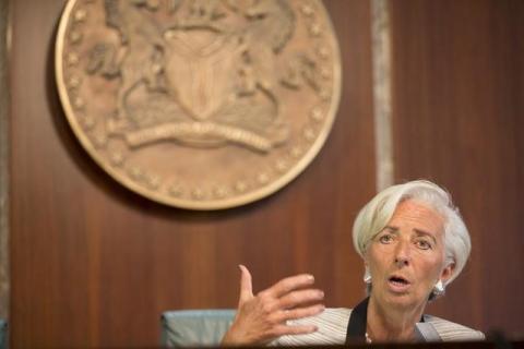 International Monetary Fund (IMF) Managing Director Christine Lagarde speaks during a media briefing following her meeting with President Muhammadu Buhari in Abuja, Nigeria, January 5, 2016. PHOTO BY REUTERS/Stephen Jaffe