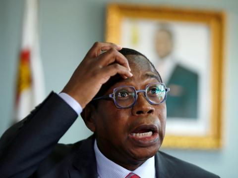 Finance Minister Mthuli Ncube gestures during a media briefing in Harare, Zimbabwe, October 5, 2018. PHOTO BY REUTERS/Philimon Bulawayo