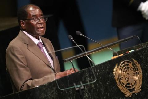 President Robert Mugabe of Zimbabwe addresses the United Nations General Assembly in the Manhattan borough of New York, U.S., September 21, 2016. PHOTO BY REUTERS/Carlo Allegri