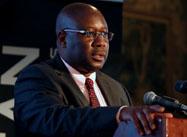 Zimbabwe's Minister of Mines Winston Chitando speaks at a mining investment conference in Harare, Zimbabwe, February 28, 2018. PHOTO BY REUTERS/Philimon Bulawayo
