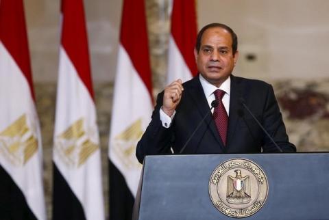 Egypt's President Abdel Fattah al-Sisi speaks to the media after the signing ceremony for a deal to build Egypt's first nuclear power plant between Egypt and Russia at the Ittihadiya presidential palace in Cairo, Egypt, November 19, 2015. PHOTO BY REUTERS/Amr Abdallah Dalsh