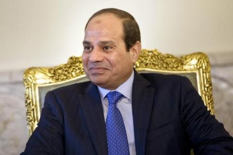 Egypt's President Abdel Fattah al-Sisi sits before a meeting with U.S. Secretary of State John Kerry (unseen) at the presidential palace in Cairo, August 2, 2015. PHOTO BY REUTERS/Brendan Smialowski