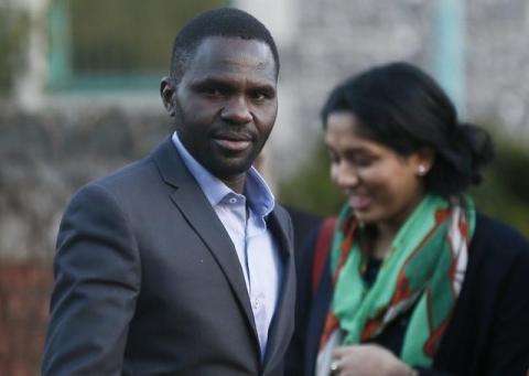 Sudanese migrant Abdul Haroun leaves the Crown Court in Canterbury, Britain, January 21, 2016. PHOTO BY REUTERS/Stefan Wermuth