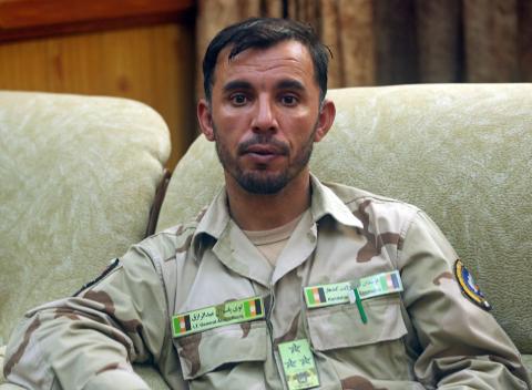 Gen. Abdul Razeq, who was killed in today's attack, is seen at his office in Kandahar province, Afghanistan, August 4, 2016. PHOTO BY REUTERS/Stringer
