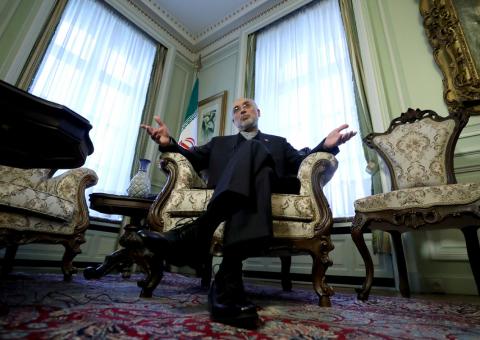  Iran's nuclear chief Ali Akbar Salehi gestures as he speaks to Reuters during an interview in Brussels, Belgium, November 27, 2018. PHOTO BY REUTERS/Yves Herman