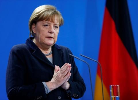 German Chancellor Angela Merkel at the Chancellery in Berlin, Germany, January 7, 2016. PHOTO BY REUTERS/Hannibal Hanschke