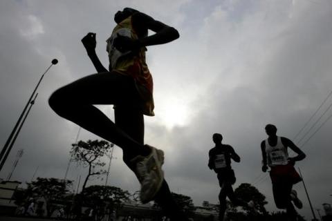 Athletes run during the Nairobi Marathon. PHOTO BY REUTERS/Antony Njuguna
