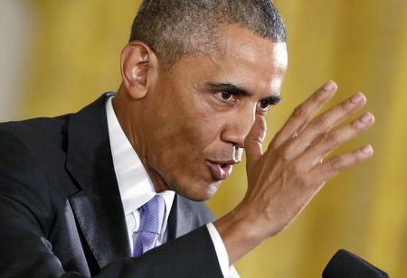 U.S. President Barack Obama speaks about the recent Iran nuclear deal during a news conference at the White House in Washington, July 15, 2015. PHOTO BY REUTERS/Yuri Gripas