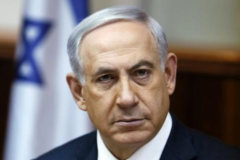 Israel's Prime Minister Benjamin Netanyahu attends the weekly cabinet meeting at his office in Jerusalem, February 1, 2015. PHOTO BY REUTERS/Gali Tibbon