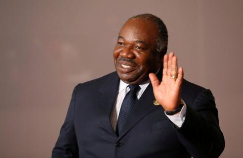 Gabonese President Ali Bongo Ondimba arrives for a group picture at the BRICS summit meeting in Johannesburg, South Africa, July 27, 2018. REUTERS/Mike Hutchings