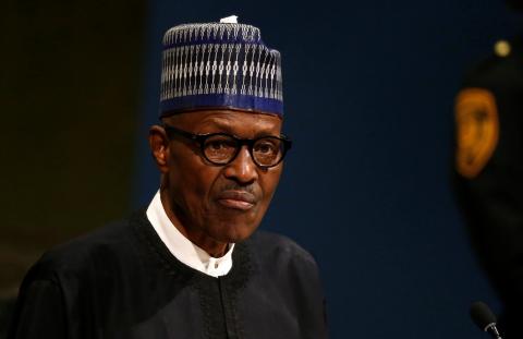 Nigerian President Muhammadu Buhari addresses the 72nd United Nations General Assembly at U.N. headquarters in New York, U.S., September 19, 2017. PHOTO BY REUTERS/Shannon Stapleto