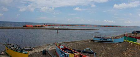 Buoys at the shoreline of Iba, Zambales, in northern Philippines are seen in this undated photo released by the Philippine Coastguard, July 26, 2015. PHOTO BY REUTERS/Philippine Coastguard