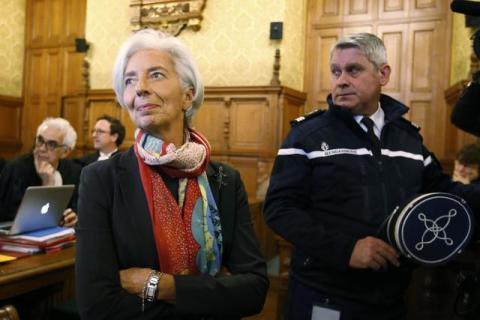 Managing Director of the International Monetary Fund (IMF) Christine Lagarde is seen before the start of her trial about a state payout in 2008 to a French businessman, at the courts in Paris, France, December 12, 2016. PHOTO BY REUTERS/Charles Platiau