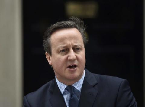 Britain's Prime Minister David Cameron speaks outside 10 Downing Street in London, Britain, February 20, 2016. PHOTO BY REUTERS/Toby Melville