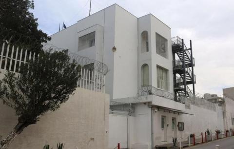 An exterior view of the Italian embassy in Tripoli February 15, 2015. PHOTO BY REUTERS/Hani Amara