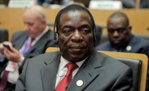 Zimbabwe's President Emmerson Mnangagwa. PHOTO BY REUTERS/Tiksa Negeri