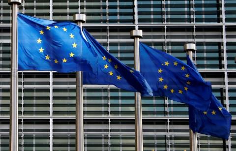 European Union flags flutter outside the EU Commission headquarters in Brussels, February 2, 2015. PHOTO BY REUTERS/Francois Lenoir