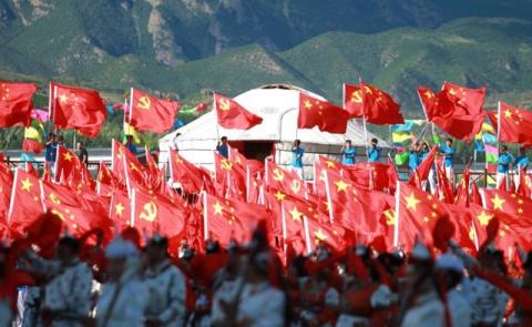 People attend a rehearsal for a celebration to mark the 70th anniversary of the establishment of the Inner Mongolia autonomous region, in Hohhot, Inner Mongolia autonomous region, China, August 6, 2017. PHOTO BY REUTERS/Stringer