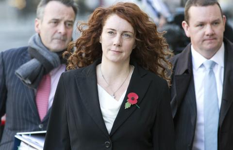 Former News International chief executive Rebekah Brooks arrives at the Old Bailey courthouse in London