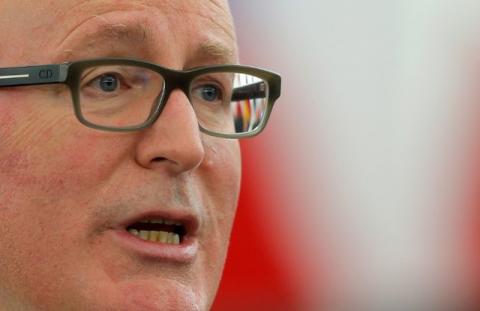 European Commission First Vice-President Frans Timmermans addresses the European Parliament during a debate on the commission work Programme for 2017, in Strasbourg, France, October 25, 2016. PHOTO BY REUTERS/Vincent Kessler