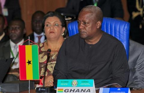 Ghana's President John Dramani Mahama attends the 43rd Economic Community of West African States