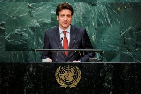 Ecuador's Foreign Affairs Minister Guillaume Long addresses the United Nations General Assembly in the Manhattan borough of New York, U.S., September 23, 2016. PHOTO BY REUTERS/Eduardo Munoz