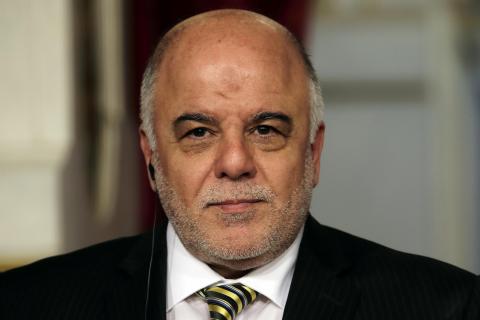 Iraqi Prime Minister Haider al-Abadi attends a news conference at the Elysee Palace in Paris, December 3, 2014. PHOTO BY REUTERS/Philippe Wojazer