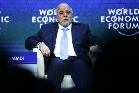 Iraq's Prime Minister Haider al-Abadi attends the session 'A Vision for Iraq' in the Swiss mountain resort of Davos, January 23, 2015. PHOTO BY REUTERS/Ruben Sprich