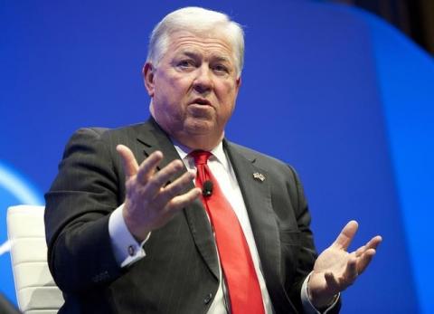 Haley Barbour, the former Republican governor of Mississippi, speaks at the GE conference on "American Competitiveness: What Works" in Washington February 13, 2012. PHOTO BY REUTERS/Joshua Roberts