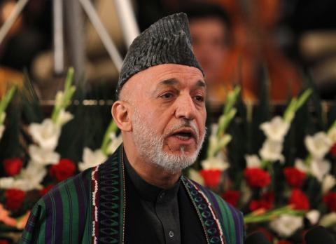 Afghanistan's President Hamid Karzai speaks during celebrations to mark Nawroz, the Persian New Year, in Kabul