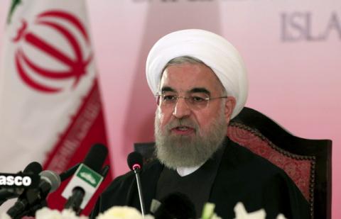 Iran's President Hassan Rouhani speaks during a news conference in Islamabad, Pakistan, March 26, 2016. PHOTO BY REUTERS/Faisal Mahmood