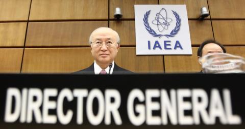 International Atomic Energy Agency (IAEA) Director General Yukiya Amano waits for the start of a board of governors meeting at the IAEA headquarters in Vienna